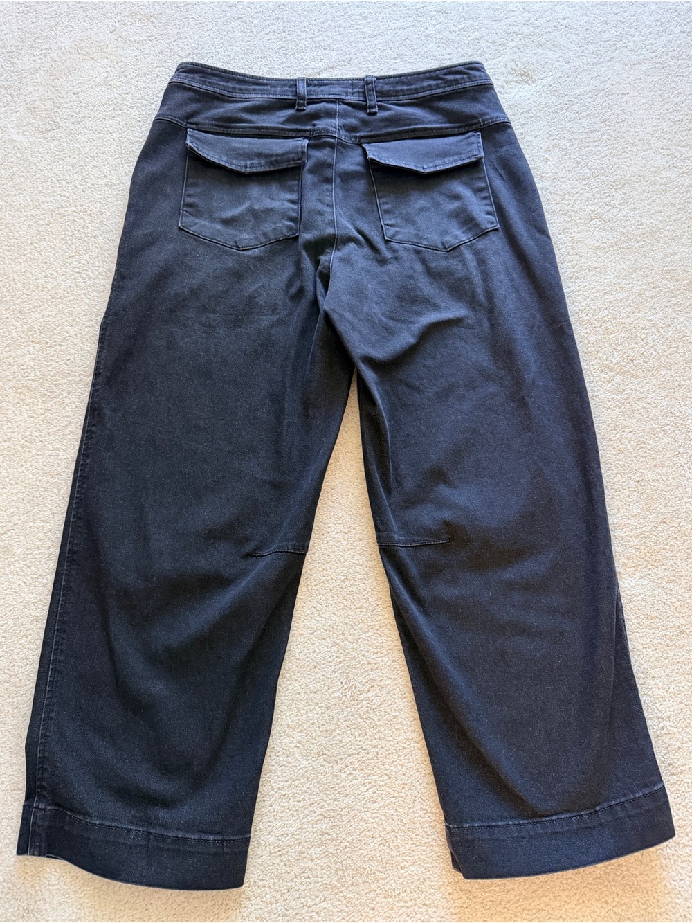 Evereve KUT from the Kloth Ashton Barrel Leg Jeans Black Sz 12 High Rise Denim - Picture 3 of 9